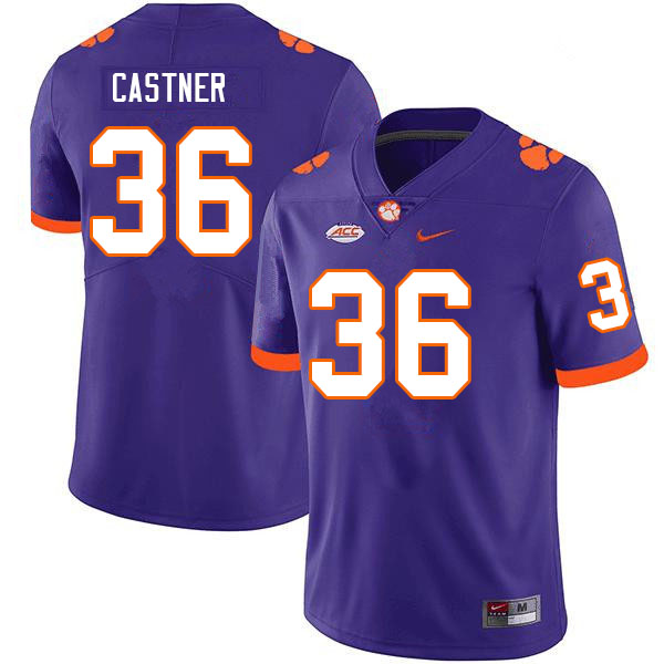 Men #36 Quinn Castner Clemson Tigers College Football Jerseys Sale-Purple